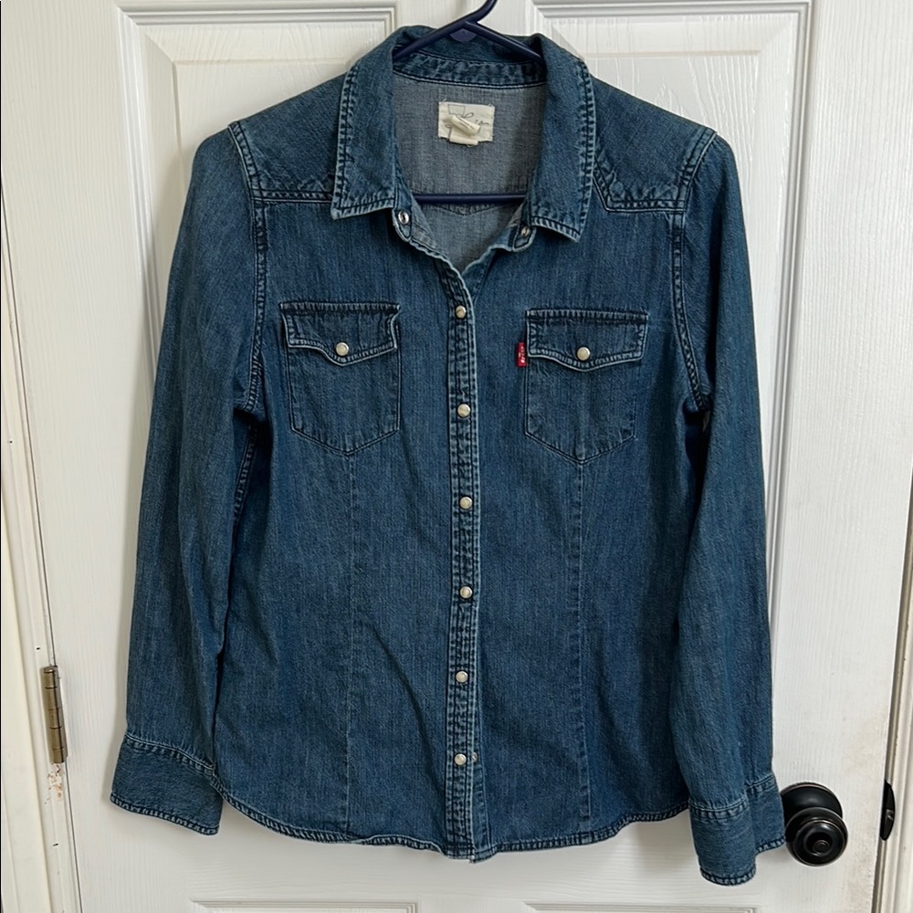 Levi's Blue Denim Button-Up Shirt